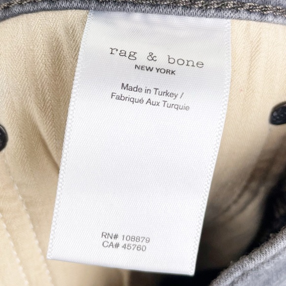 Rag and Bone Fit 2 Noel Dark Indigo Slim Fit Brushed Loopback Jeans Size 32W 32L - Picture 6 of 10